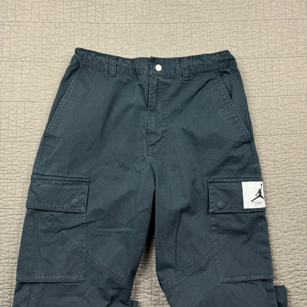 Nike Air Jordan Flight Mens Medium Black Cargo Pants Jumpman Woven Utility